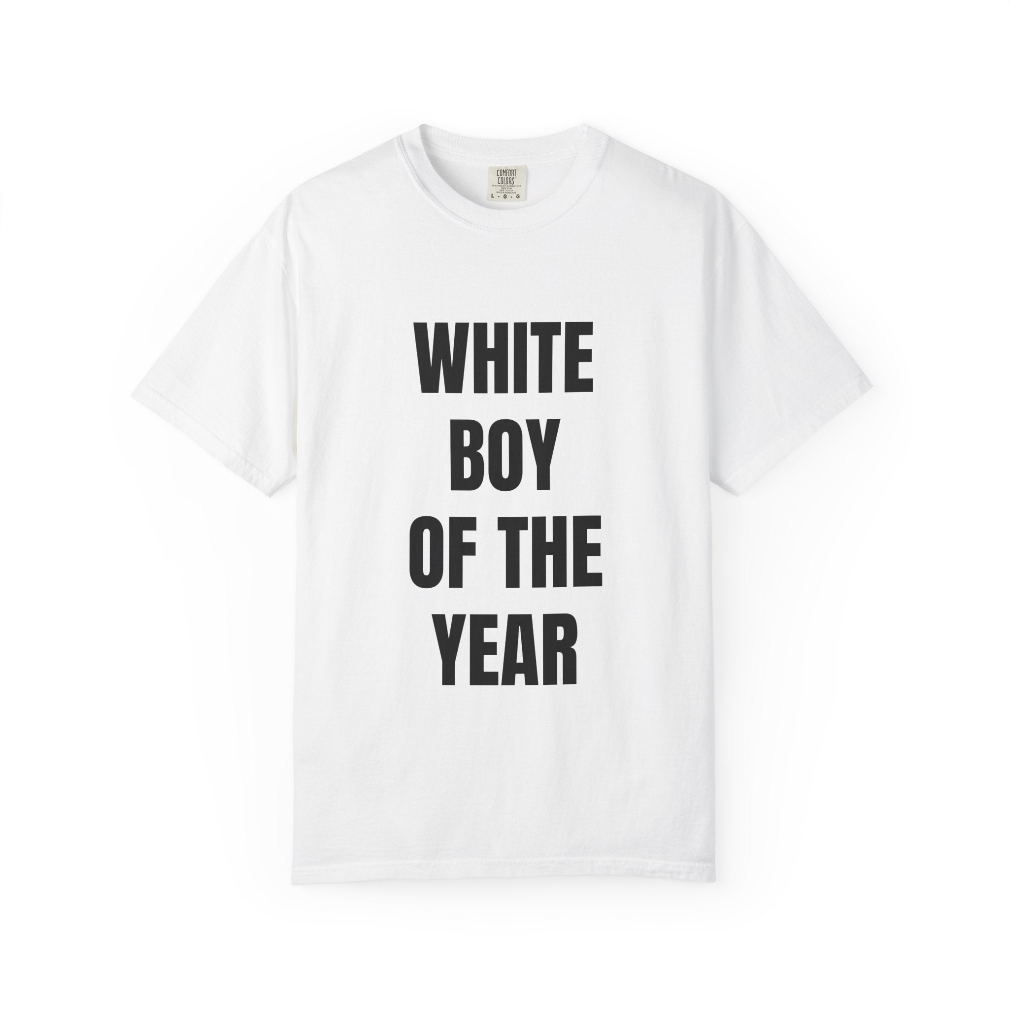White Boy Of The Year T-Shirt | Funny Typography Tee